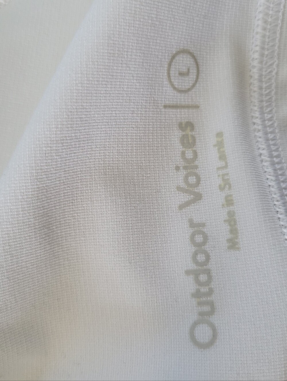 Outdoor Voices Scoop Peakaboo Cutout Bra White L - Picture 10 of 10